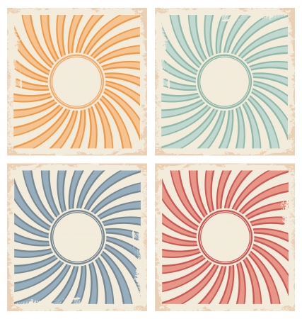 card illustration with sun design templateのイラスト素材