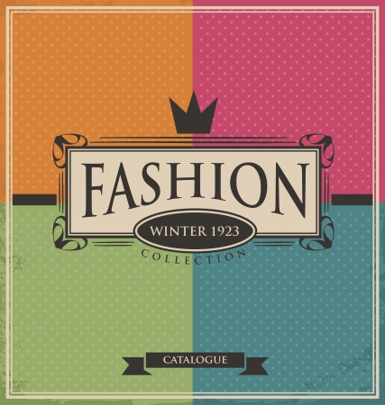 Vintage fashion backgroundのイラスト素材