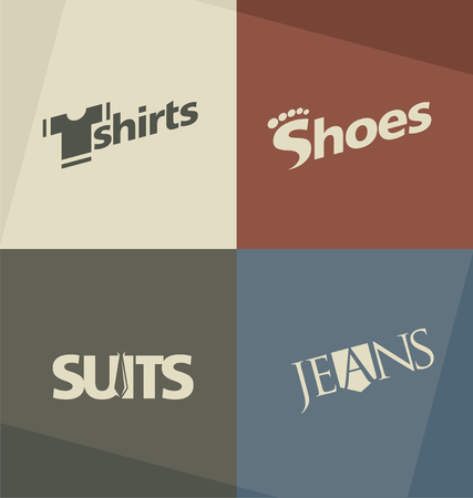 Set of fashion design concepts and ideasのイラスト素材