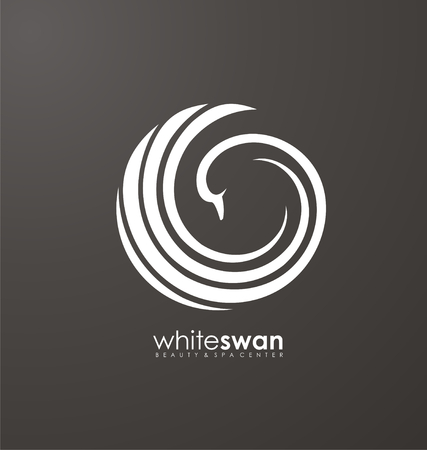 Swan icon design conceptのイラスト素材