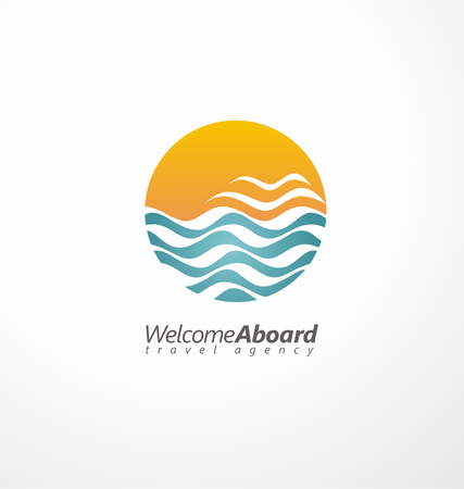 Travel agency creative symbol conceptのイラスト素材