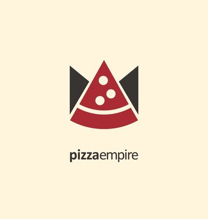 Creative symbol template for pizzeria or fast food restaurantのイラスト素材