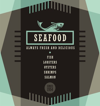Seafood restaurant menu design templateのイラスト素材
