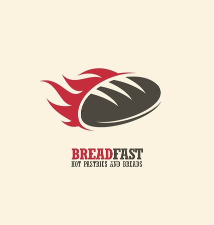 Hot and fresh bread symbol design conceptのイラスト素材