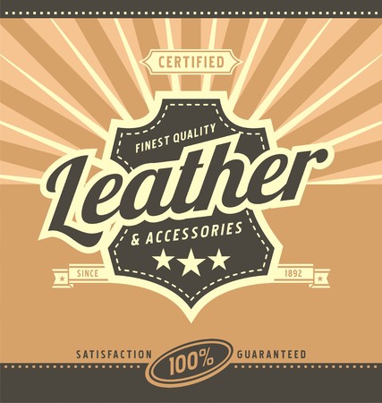 Leather work retro poster designの素材 [FY31050937539]