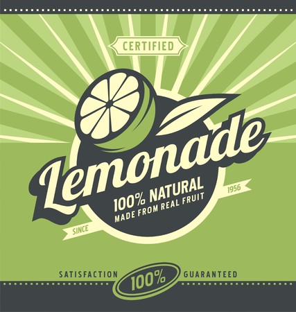Lemon slice and lemonadeのイラスト素材