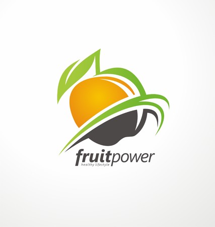 Organic Health Food vector symbol conceptのイラスト素材