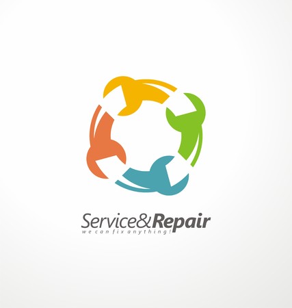 Service and repair creative symbol conceptのイラスト素材