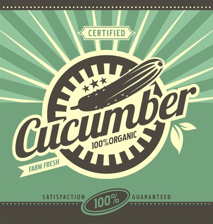 Cucumber retro ad conceptのイラスト素材