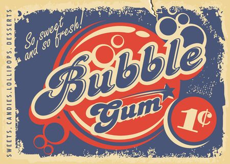 Vector of Bubble gums vintage paper - ID:143501127 - Royalty Free Image