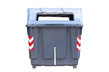 Garbage container over a white backgroundの写真素材