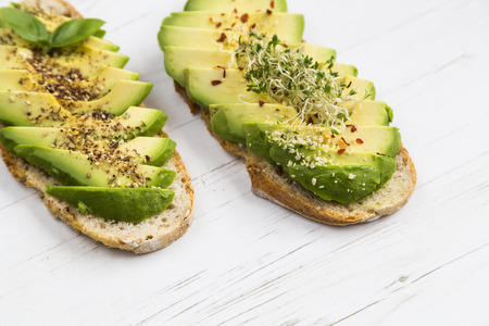 Avocado and cress on toast