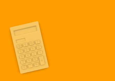 Simple calculator concept in minimalist style for business and accountingの写真素材