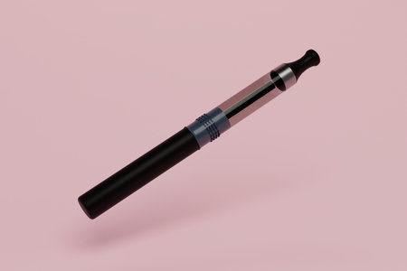 the concept of stopping smoking toxic cigarettes. electronic cigarette for vaping. 3d rendering.の写真素材