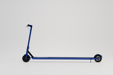 electric scooter as a vehicle. electric scooter on a white background. 3d rendering.の写真素材
