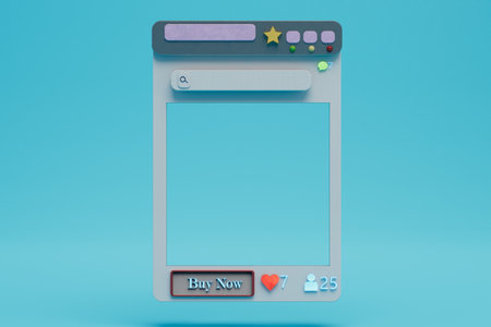 the concept of online shopping. icon to select products with a button to buy now. copy paste, copy...