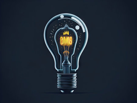 lightbulb in a business suit illustration. ai generative.の素材
