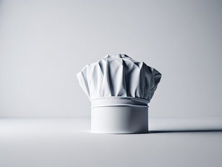 chef hat on white background. ai generative.の素材