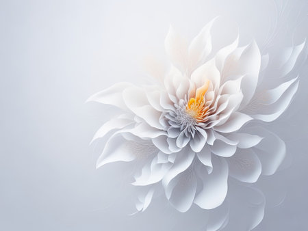 Beautiful abstract colorful flower design on white background. ai generative.の素材