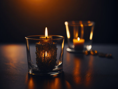 modern and scented candle beautiful background. ai generative.の素材