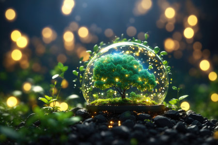 Using technology of renewable resources. ai generative.の素材