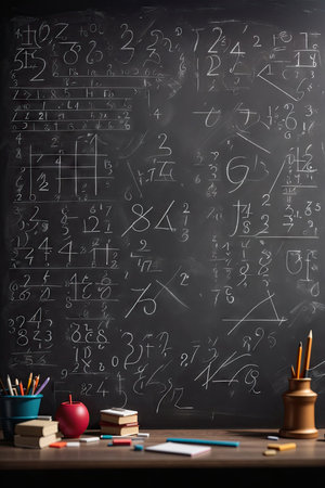 Chalk blackboard blackboard chalkboard background. ai generative.の素材