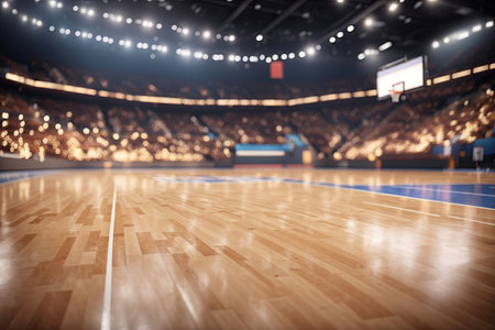 Basketball arena background for text design.の素材
