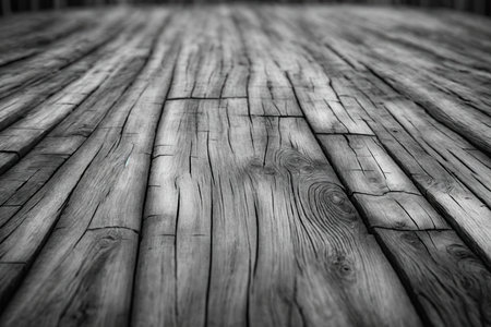 Rough gray monochromatic wooden beams in parallel arrangement, pattern, texture or backgroundの素材