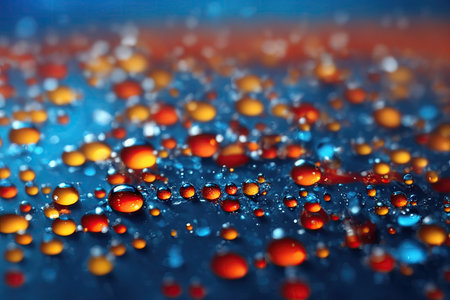 colorfull water drop abstract background.の素材
