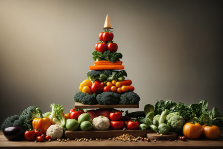 vegetables diet concept. ai generative.の素材