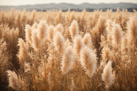 soft vegetation on an abstracted natural background. ai generative.の素材