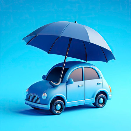 car insurance concept. ai generative.の素材