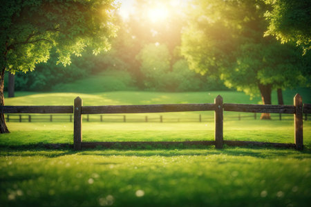 illustration of nature background with an empty space. ai generative.の素材