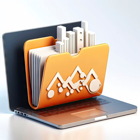 computer files 3d style. ai generative.の素材