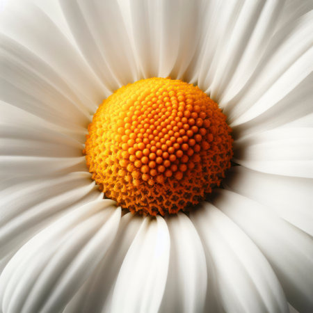 Closeup of a chamomile flower isolated on a white background. ai generative.の素材