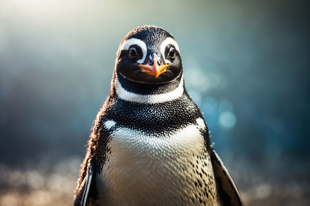 Penguin Looking at the Camera. ai generative.の素材