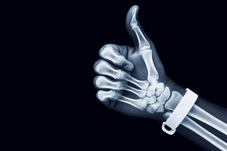 X ray Hand showing thumbs up. ai generative.の素材