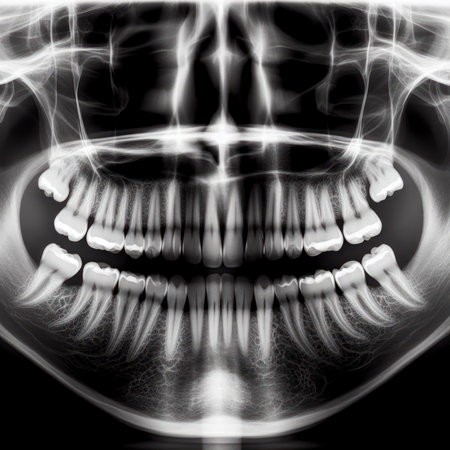 panoramic x-ray photo of teeth. ai generative.の素材