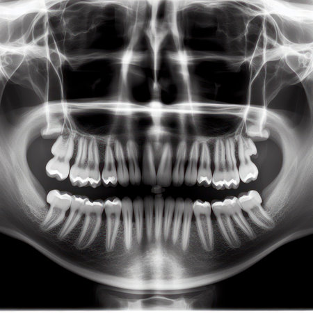 panoramic x-ray photo of teeth. ai generative.の素材