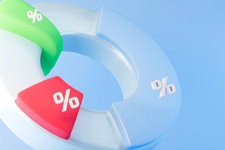 interest rate infographics. successful business concept. 3d render. illustration.の写真素材