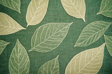 Natural pattern of leaves and veins, representing organic design, sustainability, eco-conscious lifestyle, and botanical beauty.の素材