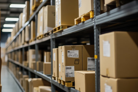 A supply chain consultant gives strategic advice to a client, improving efficiency and logistics in a business environment.の素材