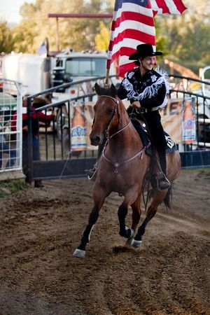 Willits, CA – JULY 03: Participants of 4th of July celebration known as Willits Frontier...