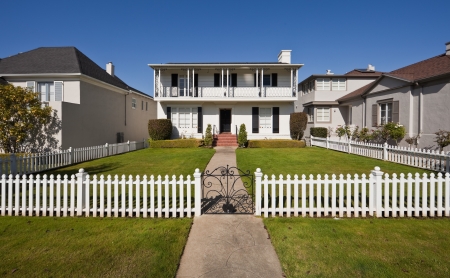 Average american two-story residential home のeditorial素材