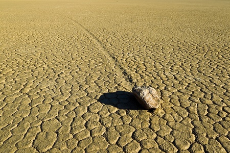 Racetrack Playa, Death Valley National Park, California. The Racetrack Playa, or The Racetrack, is a scenic dry lakeの写真素材