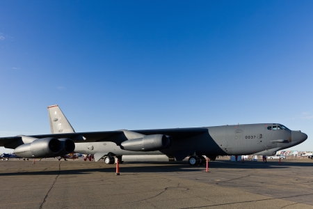 SACRAMENTO, CA - SEPT 8: Boeing B-52 Stratofortress on display during California Capital Airshow on September 8, 2012 at Mather Airport, Sacramento, CA. のeditorial素材