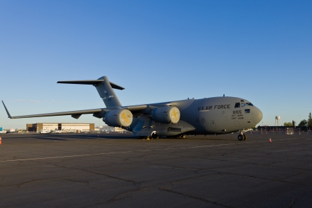 SACRAMENTO, CA - SEPT 8: Boeing C-17 Globemaster III aircraft on display during California Capital...