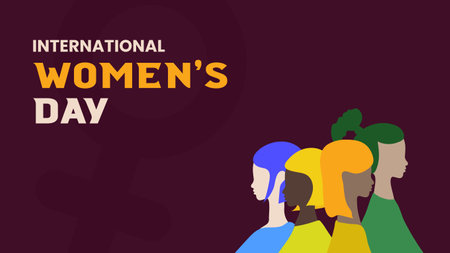 International Womens Day. Womens day celebration background design on march 8th. Vector illustration with copy space area.のイラスト素材