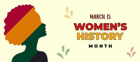 Womens History Month. Womens day celebration background design on march 8th. Vector illustration with copy space area.のイラスト素材