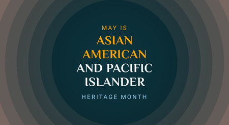 Asian American and Pacific Islander Heritage Month. Vector banner for ads, social media, card, poster, background.のイラスト素材